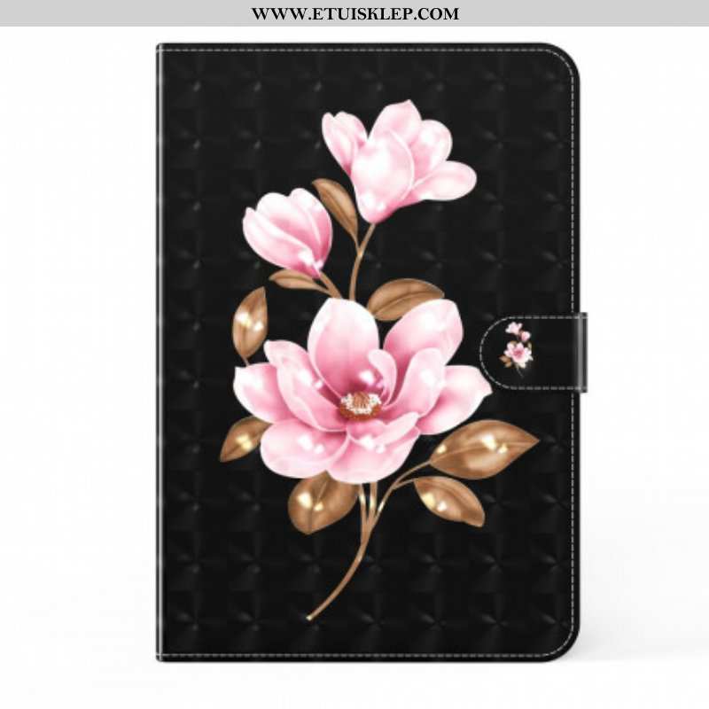 Etui Folio do Samsung Galaxy Tab S8 / Tab S7 Sztuczne Skórzane Kwiaty Drzewa
